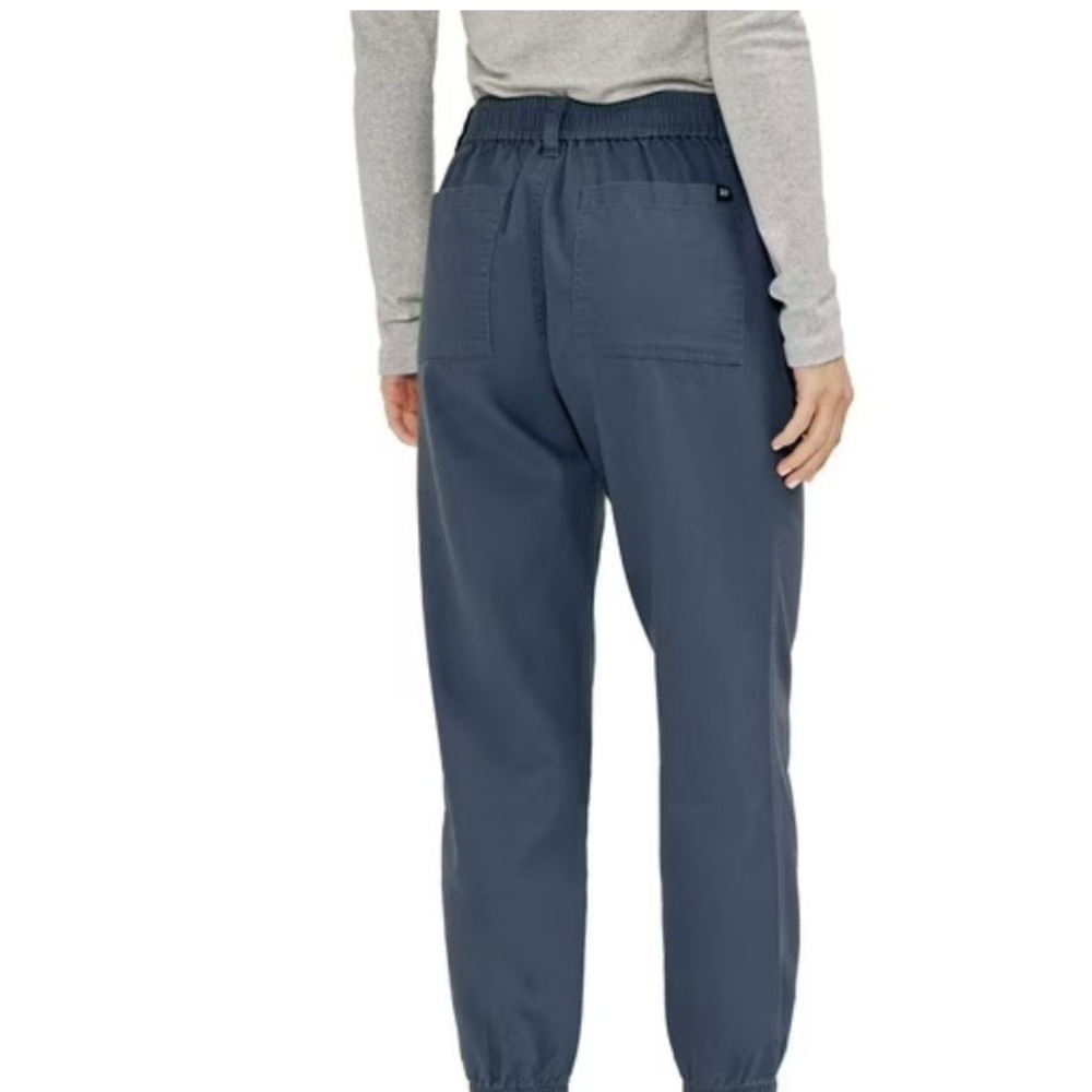 NWT Gap Twill Joggers Navy Blue Elastic Waist Tapered Leg Utility Pants Medium - Picture 2 of 12